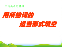 中考英语-专题-用所给词的适当形式填空课件-人教新目标