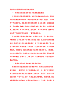 培养安全习惯是预防事故的重要措施
