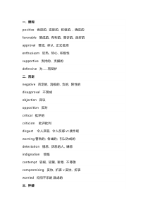 高中英语阅读理解观点态度词汇总