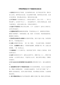 中考化学知识点40个快速记忆口诀汇总