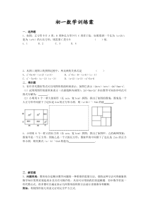 《数学活动 拼图·公式》课后习题-七年级下册数学苏科版