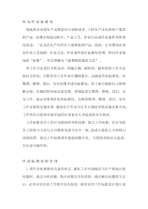生产现场的作业标准化