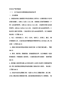 安全生产奖罚制度