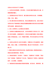 自来水公司安全生产工作细则