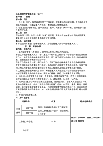 XX公司员工绩效考核管理办法（试行）