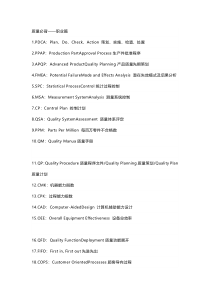公司管理资料：SQE必须掌握的英文术语