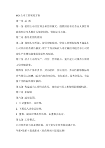 XXX公司工资制度方案