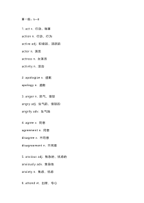 初中英语核心词“词性”转换汇总