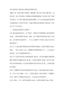 高空坠落死亡事故的主要原因和预防对策