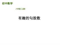 《数序活动 探寻“勾股数”》PPT课件6-八年级上册数学苏科版