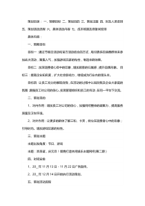 节日活动策划方案范文