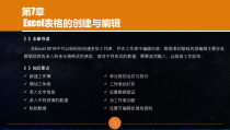 Excel表格的创建与编辑课件