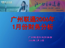 1月份财务分析材料