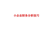 1425小企业财务分析技巧
