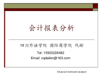 第1章会计报表分析概述