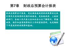 第7章财政总预算会计报表
