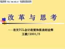 改革与思考--有关TCL会计政策和报表的诠释
