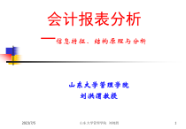 会计报表分析(山东大学管理学院)