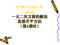 《直接开平方法》PPT课件2-九年级上册数学苏科版