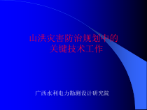 山洪灾害防治规划中的关键技术工作