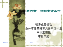 审计第六章计划审计工作XXXX-副本