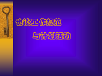 也谈工作规范和计划34页