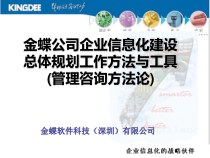 金蝶公司企业信息化建设总体规划工作方法与工具