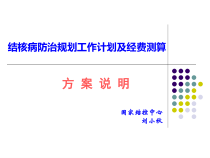 结核病防治规划工作计划及经费测算