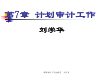 审计学原理-07-计划审计工作