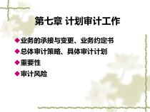 7计划审计工作