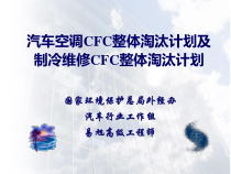 汽车空调维修行业CFCs淘汰工作计划（框架）