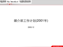 某公司广告媒介部工作计划