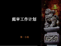 庭审工作计划