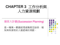 工作分析与人力资源计划