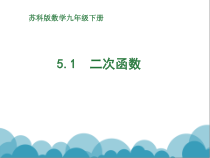 《5.1 二次函数》PPT课件3-九年级下册数学苏科版