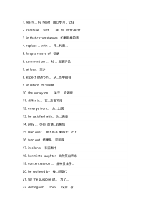 高中英语基础词组340条