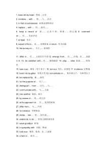 英语高考高频词组