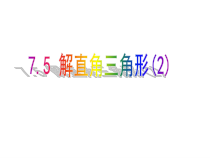 《7.5 解直角三角形》PPT课件3-九年级下册数学苏科版