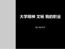 大学精神文秘我的职业
