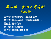 第二章秘书的定义、类别和层次