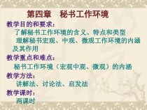 第四章秘书工作环境