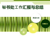 秘书处总结汇报ppt