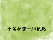 脑梗塞个案护理-PPT课件