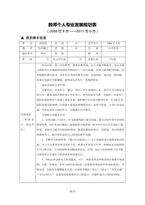教师个人专业发展规划表5499410915