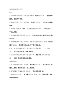 初中语文49篇文言文和古诗易考题型