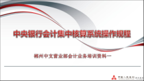 会计集中核算系统操作规程培训