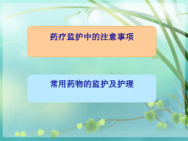 危重患者用药的监测及护理课件