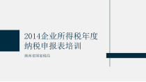 企业所得税年度纳税申报表培训课件