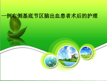 一例右侧基底节区脑出血患者术后的护理课件