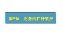 财务学原理9